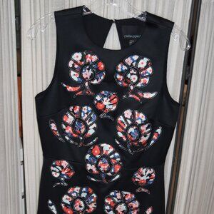 Cynthia Rowley Black and Floral Mini Dress